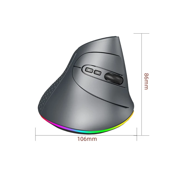 Laptopokhoz testreszabható RGB világítással és ergonómikus kialakítással – vezeték nélküli hárommódú egér