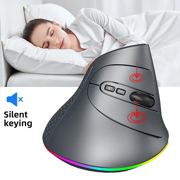 Laptopokhoz testreszabható RGB világítással és ergonómikus kialakítással – vezeték nélküli hárommódú egér