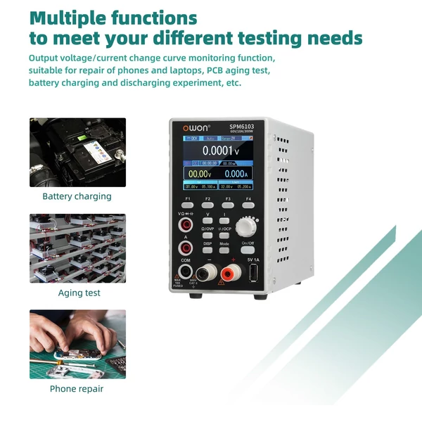 OWON programozható laboratóriumi tápegység (0-60V 0-10A) - SPM6103