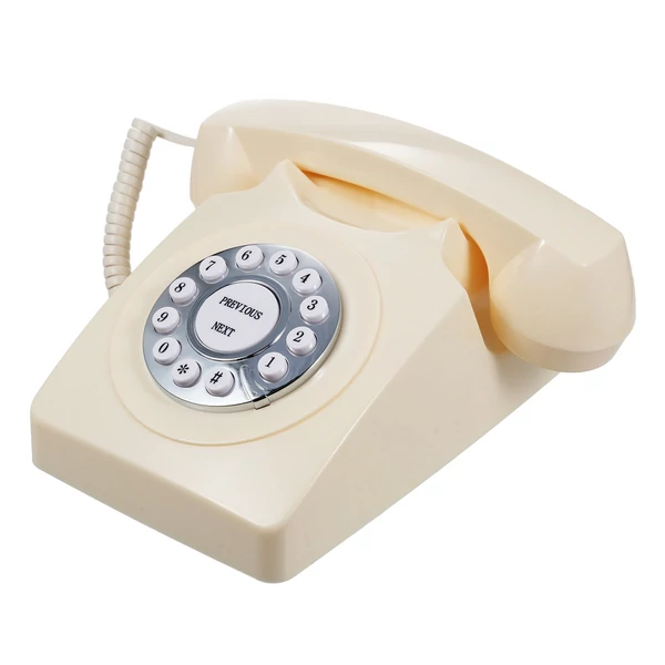 Hangos vendégkönyv, retro hangüzenet-felvétel, hangpostával személyre szabott esküvői telefon - Bézs