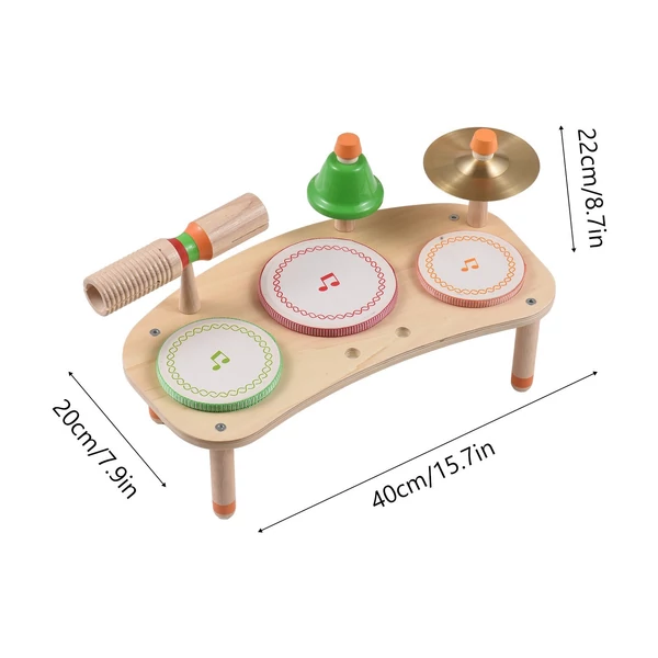 7 az 1-ben asztali hordozható, levehető dobkészlet ütőhangszer
