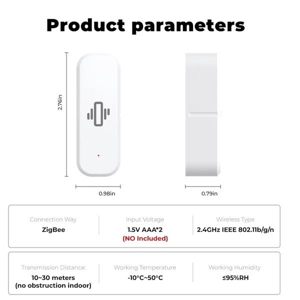 Tuya ZigBee intelligens rezgésesés-érzékelő