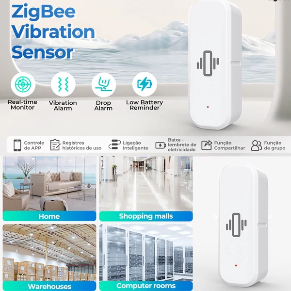 Tuya ZigBee intelligens rezgésesés-érzékelő