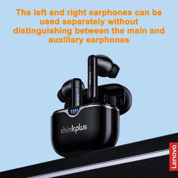Lenovo LP15 True Wireless BT5.3 In-Ear sportfülhallgató mikrofonnal, töltőtokkal - Fekete