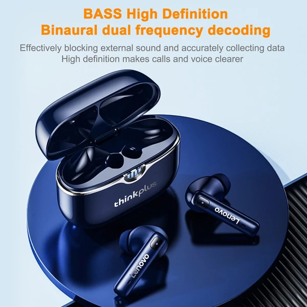 Lenovo LP15 True Wireless BT5.3 In-Ear sportfülhallgató mikrofonnal, töltőtokkal - Fehér