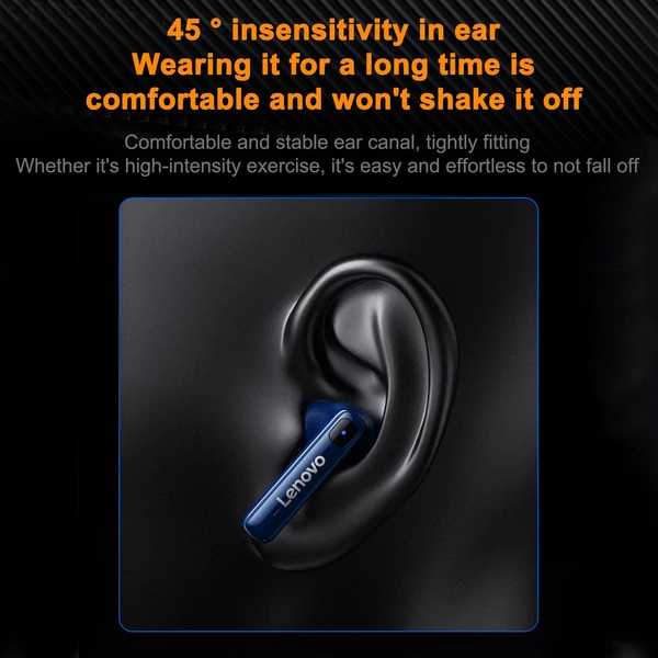 Lenovo LP15 True Wireless BT5.3 In-Ear sportfülhallgató mikrofonnal, töltőtokkal - Fehér