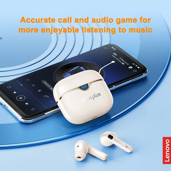 Lenovo LP15 True Wireless BT5.3 In-Ear sportfülhallgató mikrofonnal, töltőtokkal - Fehér