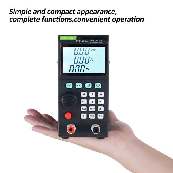 East Tester ET5406A+ 200W 0-120V 0-20A programozható DC elektronikus terhelésmérő