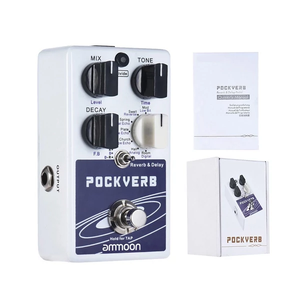 ammoon POCKVERB visszhang & késleltetés gitáreffektus pedál