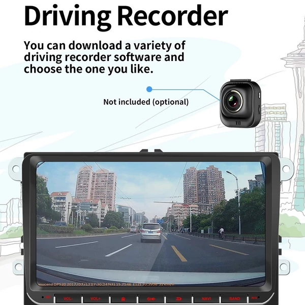 Android 12 autós sztereó, dupla DINes GPS-navigációs FM rádió 9 hüvelykes IPS képernyővel