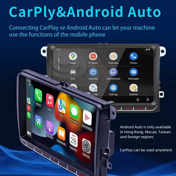 Android 12 autós sztereó, dupla DINes GPS-navigációs FM rádió 9 hüvelykes IPS képernyővel