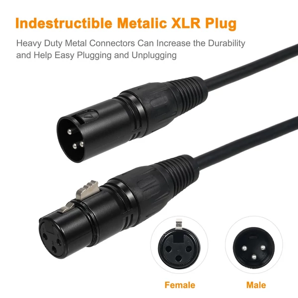 1 m-es DMX512 jelkábel Canon kábel/mikrofonkábel XLR kábel (10 db)