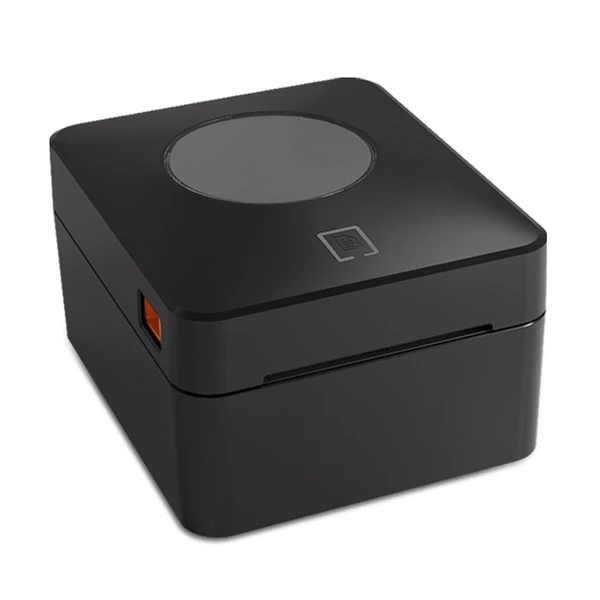 Asztali termikus címkenyomtató 4x6 hüvelykes, minden egyben, vezetékes - Fekete, USB+LAN csatlakozás