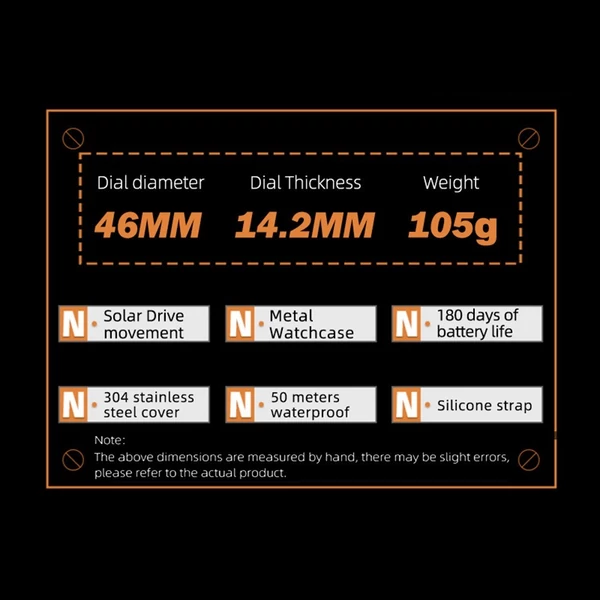 NORTH EDGE EVOQUE 2 férfi napelemes digitális karóra - Fekete