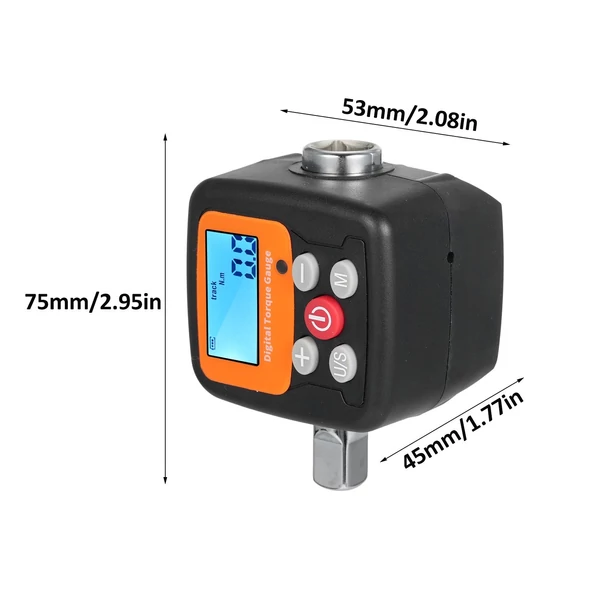 ENGC-135 digitális kijelzős nyomatékmérő 1/2"-3/8" adapterekkel