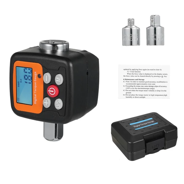ENGC-340 digitális kijelzős nyomatékmérő 1/2" - 1/4", 1/2" - 3/8" adapterekkel