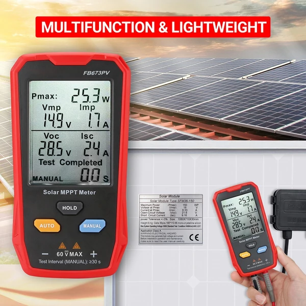 Napelem teszter mérő Fotovoltaikus multiméter