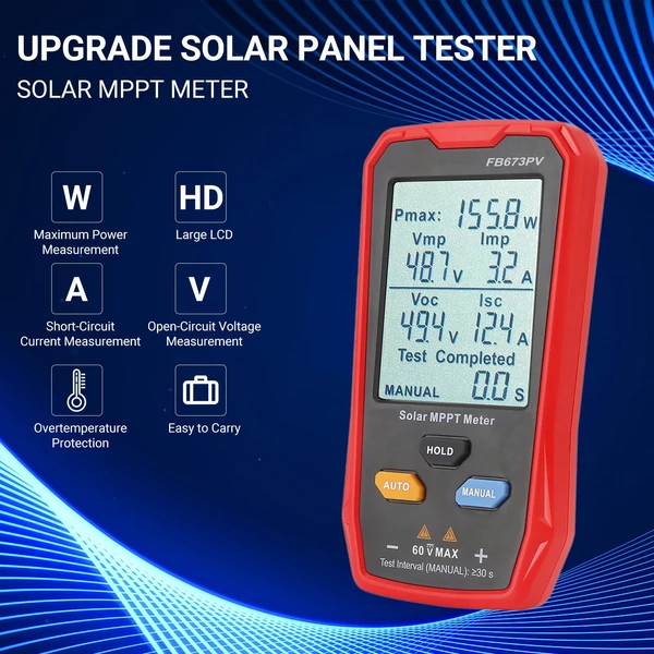 Napelem teszter mérő Fotovoltaikus multiméter