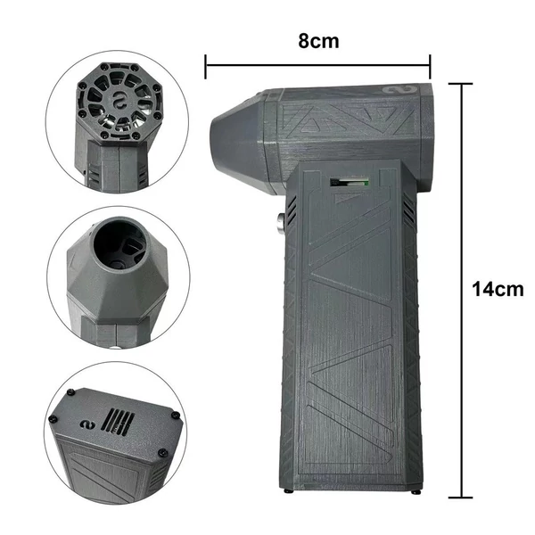 Mini Turbo Jet ventilátor, újratölthető 52 m/s - 8000 mAh, ventilátor