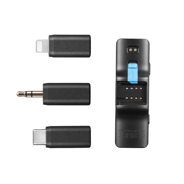 BOYA BOYALINK A2 2,4 GHz vezeték nélküli Lavalier Clip-on mikrofonrendszer 100 m átviteli hatótáv, zajcsökkentés, automatikus szinkron vevővel + 2db adó + 3db adapter