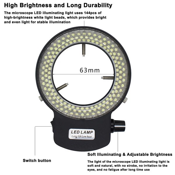 Mikroszkóp LED világító lámpa 114db LED fénygyöngy - Fehér