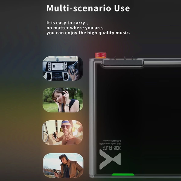 XDuoo XD-05 PLUS 2 hordozható Hi-Fi DAC fejhallgató dekóder erősítő OLED kijelzővel