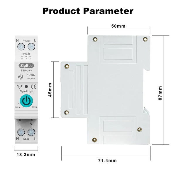 TUYA ZigBee intelligens áramkör-megszakító távirányító hangvezérlés kapcsoló