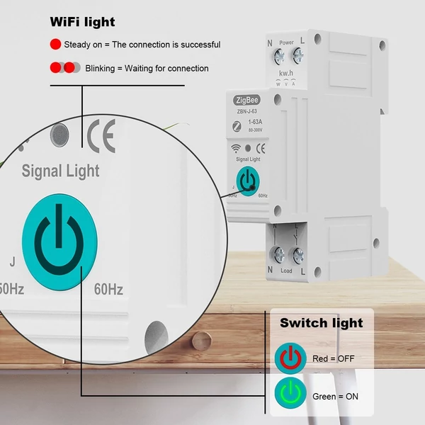 TUYA ZigBee intelligens áramkör-megszakító távirányító hangvezérlés kapcsoló