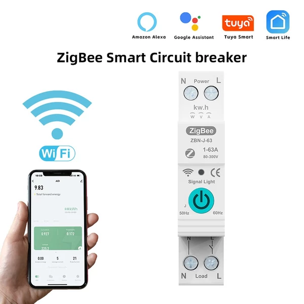 TUYA ZigBee intelligens áramkör-megszakító távirányító hangvezérlés kapcsoló