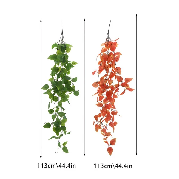 Mesterséges függő növények 100 cm-es műszőlőlevelek zöldje (1 db) - Piros