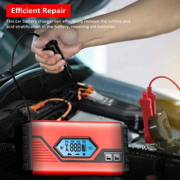 Autós akkumulátortöltő 4 Amperes 6V/12V Teljesen automatikus