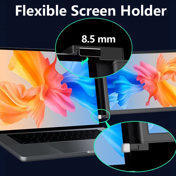 14 hüvelykes laptopbővítő képernyő, hordozható monitor laptophoz - Ezüst