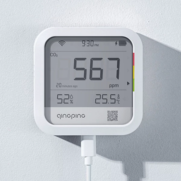 QingPing CGP22C CO2 érzékelő hőmérséklet és páratartalom monitor