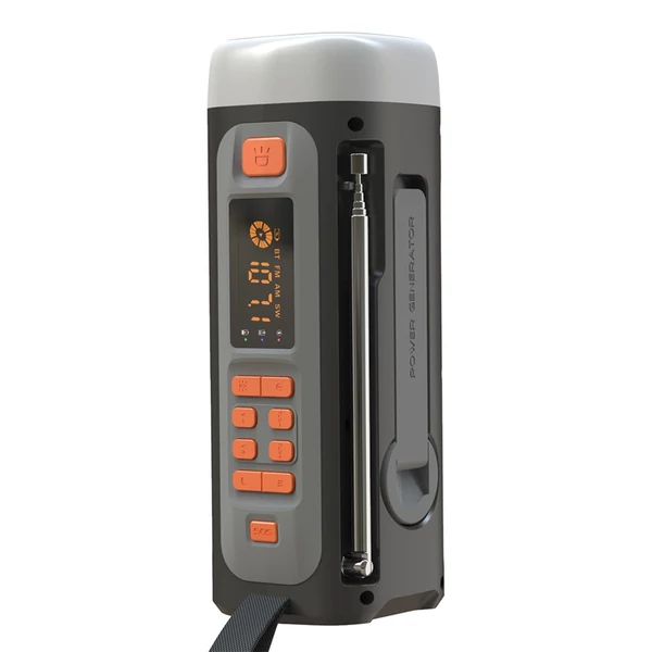 Sürgősségi rádió 4500 mAh hordozható kézi hajtókaros napelemes AM FM SW