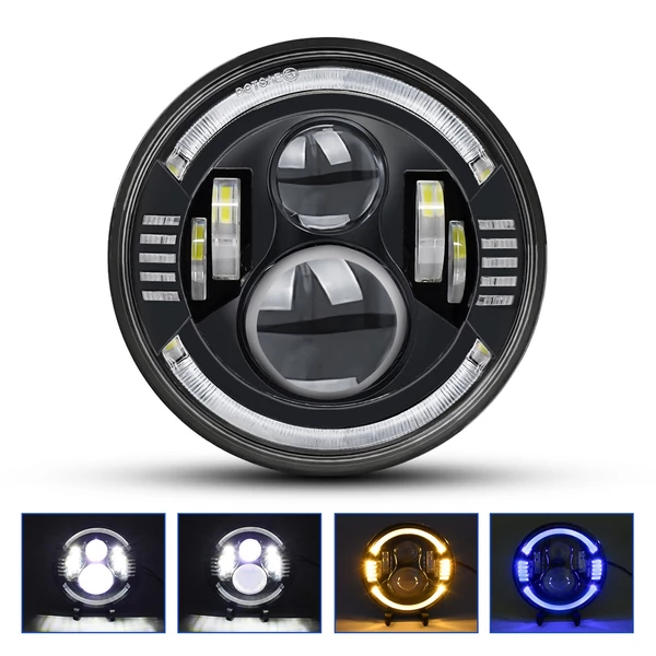 7 hüvelykes autó, motorkerékpár LED-es fényszóró csere Jeep Wrangler JK TJ CJ LJ Mazda Miata Chevyhez - 2 db