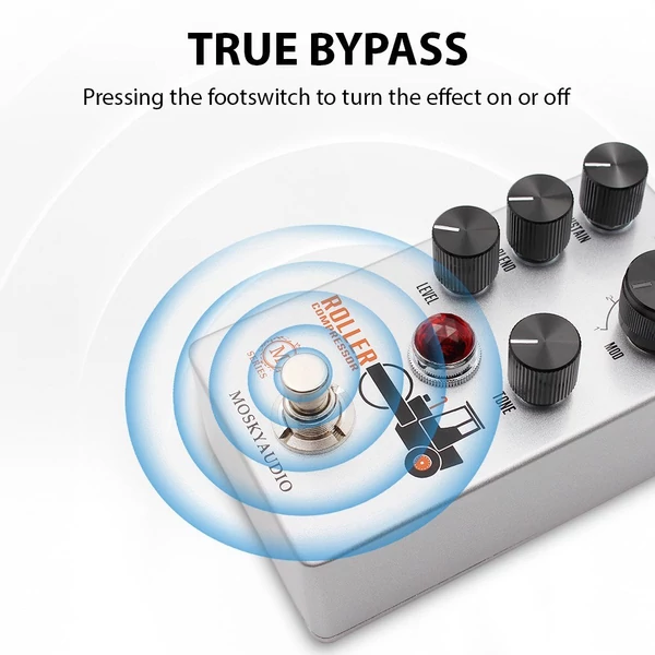 MOSKYAUDIO elektromos gitárkompresszor, effektpedál