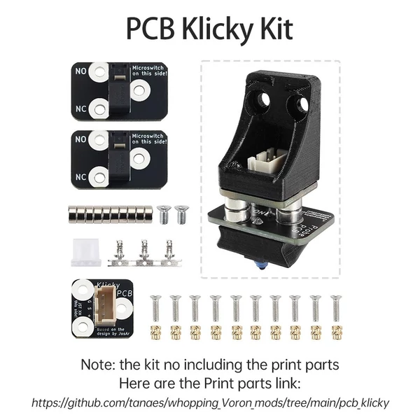 A Voron2.4/Trident 3D nyomtatókkal kompatibilis PCB Klicky PCB Kit