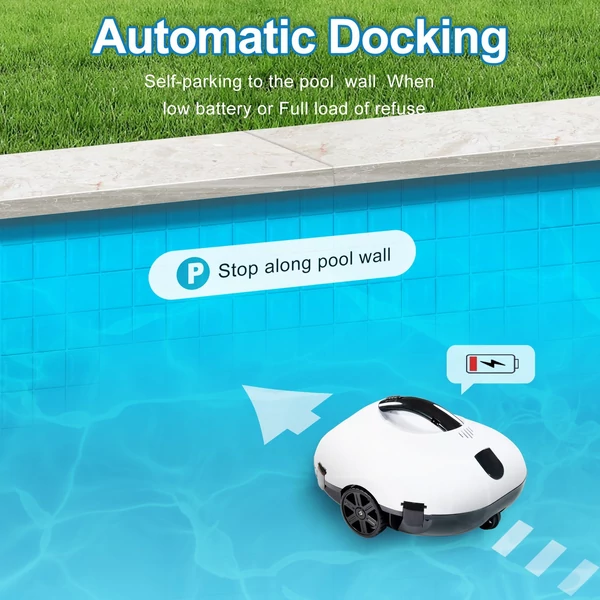 Teljesen automata robotmedencetisztító önparkolóval