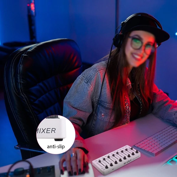 M-VAVE SMK-MIXER MIDI vezérlő MIDI keverőpult 43 gombbal 8 gombbal 8 nyomógombbal
