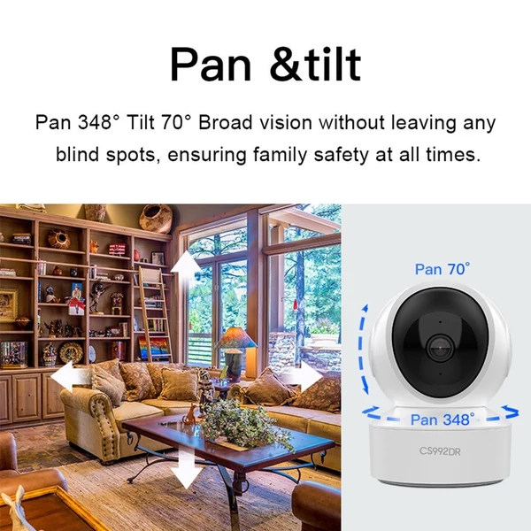 4 megapixeles biztonsági kamera WiFi kamera internetportos panorámás/dönthető kamerával