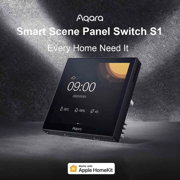 Aqara intelligens jelenet panel kapcsoló   S1 Zigbee 3.0 panelkapcsoló - Arany