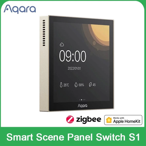 Aqara intelligens jelenet panel kapcsoló   S1 Zigbee 3.0 panelkapcsoló - Arany