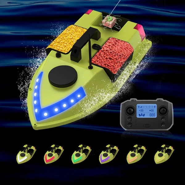 GPS RC csalicsónak, 600 m-es vezeték nélküli távirányítós horgászcsali csónak - 12000 mAh akkumulátor