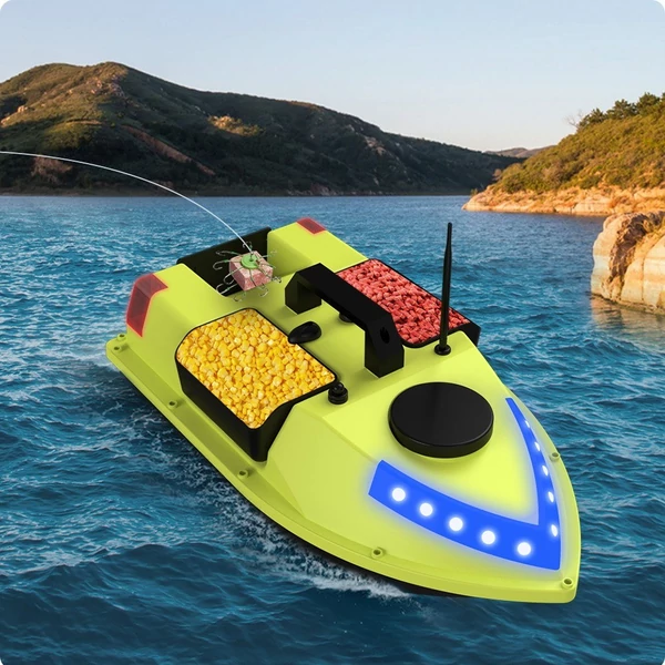 GPS RC csalicsónak, 600 m-es vezeték nélküli távirányítós horgászcsali csónak - 12000 mAh akkumulátor