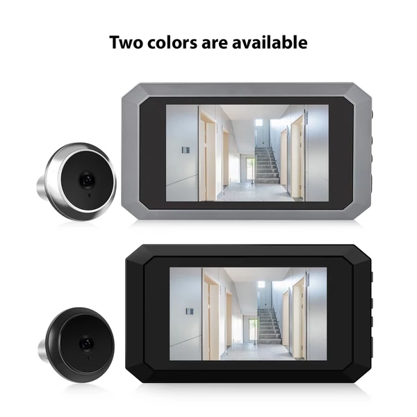 3,5 hüvelykes kukucskáló kamera lakásajtóhoz, 2 MP LCD - Szürke