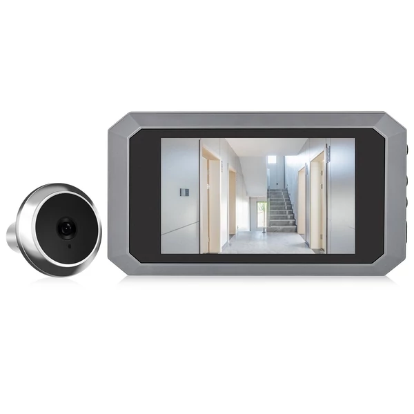 3,5 hüvelykes kukucskáló kamera lakásajtóhoz, 2 MP LCD - Szürke