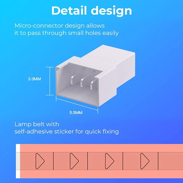 Creality Színes barkács LED szalag, 300 cm hosszú USB-vel, könnyen tápellátással, vezeték nélküli vezérléssel