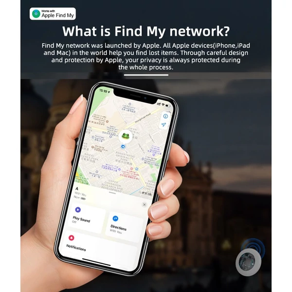 TX02 Bluetooth nyomkövető, kulcskereső és tételkövető címkék - Fekete, 1 db