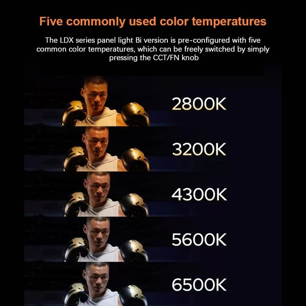 GODOX LDX50Bi 65W kétszínű LED fényképező lámpa, videó fény panel