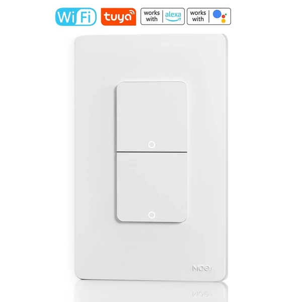 Tuya Wifi intelligens otthoni rugós háttérvilágítás kapcsoló hangvezérléssel - 2 utas